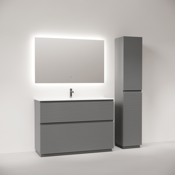 Тумба под раковину напольная Sancos Folk Floor 120 см ergraut soft FL120FES (детальная фотография), напольная, пристенная