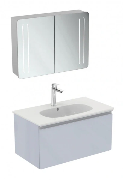 Тумба под раковину подвесная Ideal Standard Tesi 80 см светло-серая T0047PH (детальная фотография), современная, hi-tech