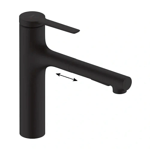Смеситель для кухни Hansgrohe Zesis M33 черный матовый - фото 2