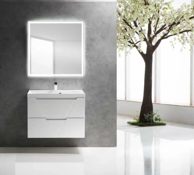 Тумба под раковину подвесная BelBagno Vittoria 80 см bianco lucido VITTORIA-800-2C-SO-BL-P (детальная фотография), 80 см