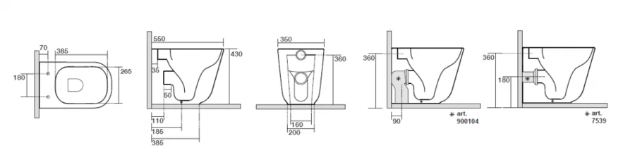 Унитаз напольный Kerasan Tribeca белый 511801 (детальная фотография), современные, hi-tech