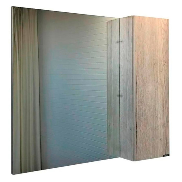 Зеркальный шкаф Comforty Порто 90 см дуб дымчатый 00-00009443CF (детальная фотография)