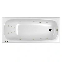 Ванна гидромассажная Whitecross Layla Slim Smart, 180 х 80 см, белая/бронза, 0122.180080.100.SMART.BR