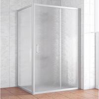 Душевой уголок профиль матовый хром стекло шиншилла Vegas-glass