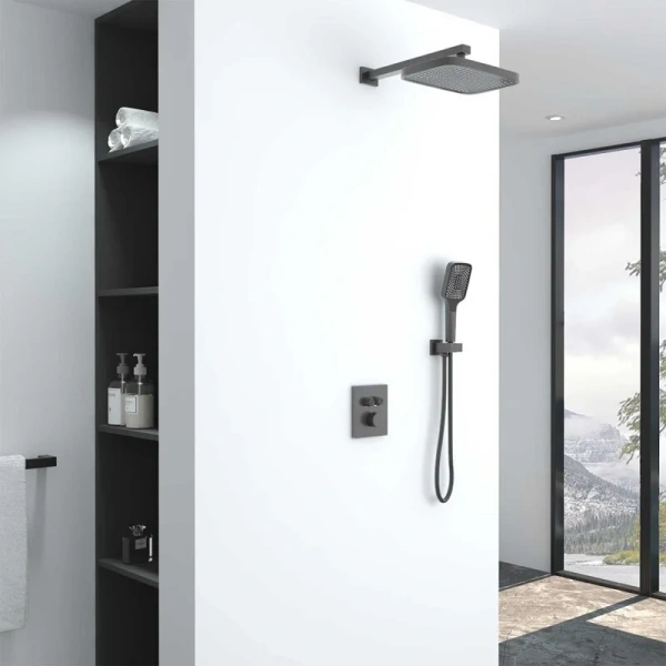 Душевой комплект Vincea вороненая сталь VSFW-321MT1GM (детальная фотография), комплекты