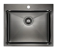 Мойка для кухни Paulmark Brim 59 вороненая сталь