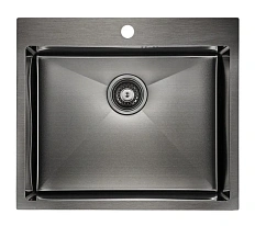 Мойка для кухни Paulmark Brim 59 вороненая сталь