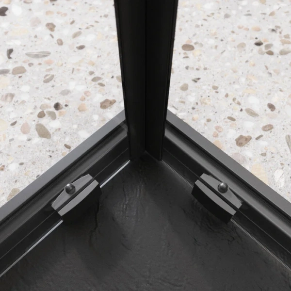 Душевой уголок Belbagno Luce 90x90 см профиль черный LUCE-A-2-90-C-NERO (детальная фотография), 90х90