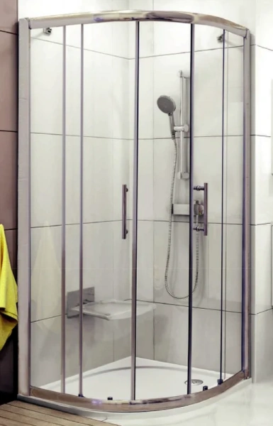 Душевой уголок Ravak Blix XP2CP4 90х90 см профиль блестящий X3B270C00Z1C (детальная фотография), полукруглые, четверть круга