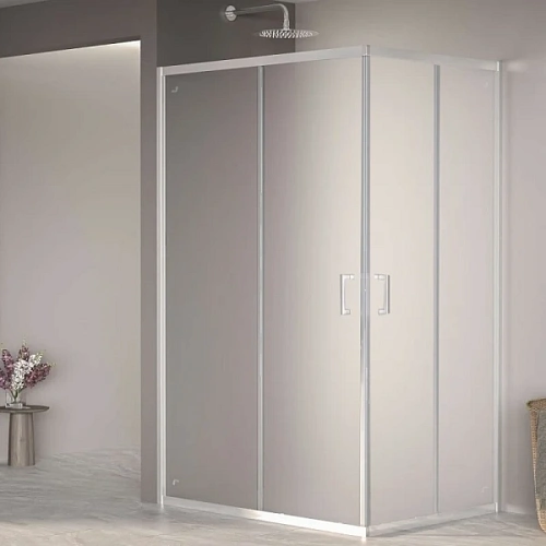 Душевой уголок RGW Passage PA-040 100x80 см профиль хром, стекло матовое - фото 2