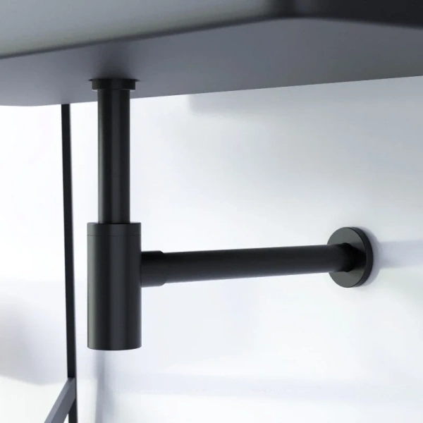 Сифон для раковины Damixa Option черный матовый 210800300 (детальная фотография), современные, hi-tech