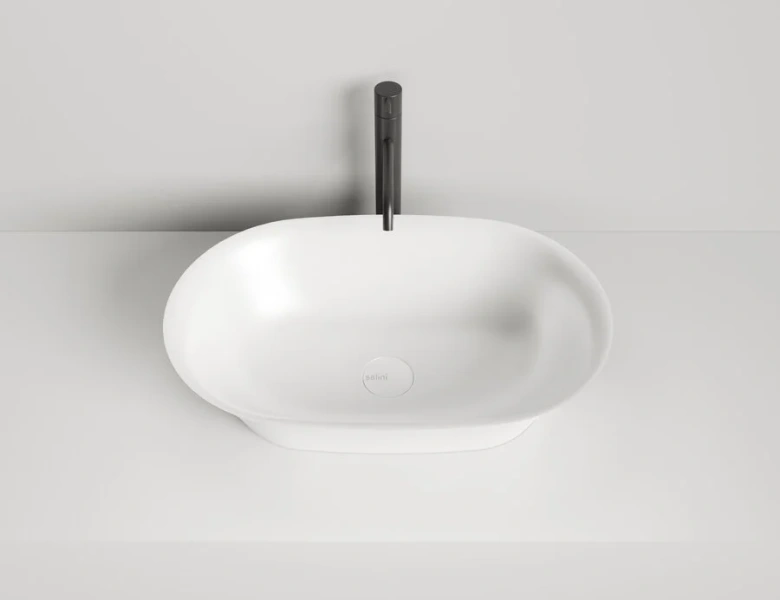 Раковина Salini Mona 60 см белый матовый 110821M (детальная фотография), белые