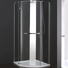 Душевой уголок Cezares Bergamo 100х100 см стекло прозрачное петли слева