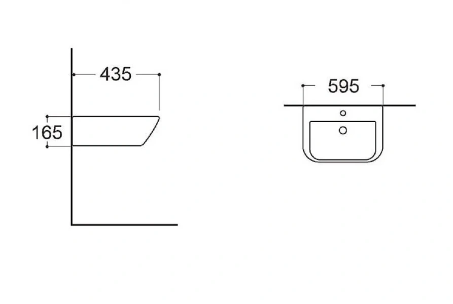 Раковина Акватек 60 см белая AQ5440-00 (детальная фотография), современные, hi-tech