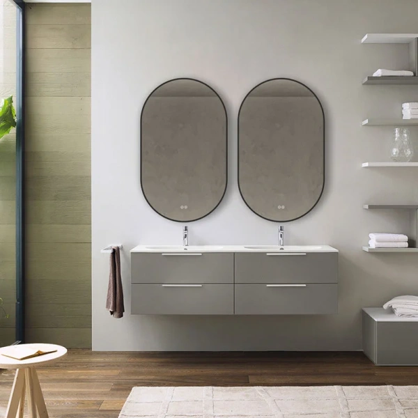 Зеркало с подсветкой Vincea 60 см с чёрной окантовкой, с функцией антизапотевания VLM-3AU100B-2 (детальная фотография), полотно