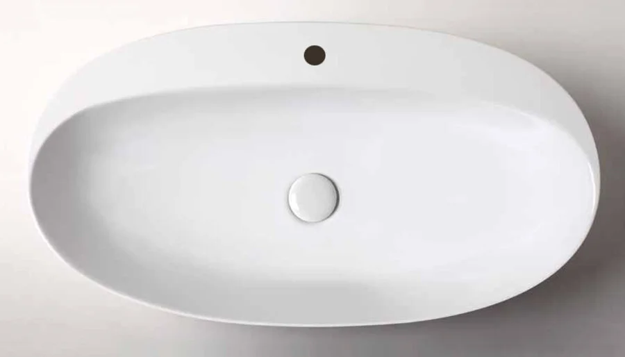 Раковина Azzurra Elegance 70 см овальная ELLA070420CMBI/(ECI70M bi)*1 (детальная фотография), белые