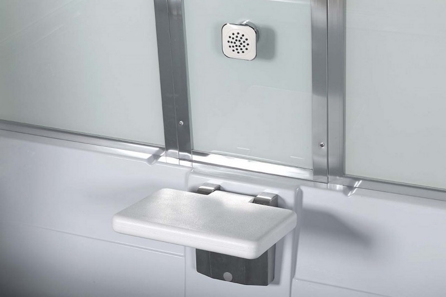 Душевой бокс Deto V 170х90 см с тропическим душем V170 (детальная фотография), с раздвижными дверьми