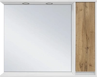 Зеркальный шкаф с подсветкой Misty Адриана 90 см правый