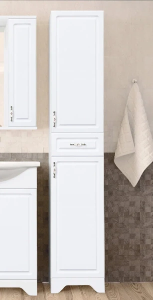 Шкаф-пенал напольный Style Line Олеандр-2 ЛС-000002 36 см с ящиком (детальная фотография), 35 см