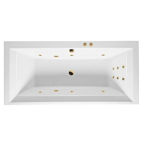 Ванна гидромассажная Excellent Crown Grand Line 190 x 90 см, белый/золото, WAEX.CRG19.LINE.GL (детальная фотография)