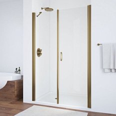 Душевая дверь профиль бронза стекло прозрачное Vegas-glass