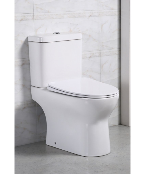 Унитаз компакт BelBagno Steam BB130CPR напольный (детальная фотография), белые