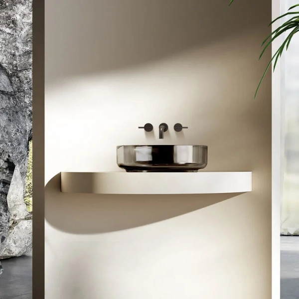 Раковина Vincea 45 см черная VBS-6T16B (детальная фотография), накладные (на столешницу), пристенные