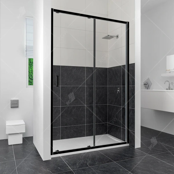 Душевая дверь в нишу RGW Classic CL-14B 140 см профиль черный 32091414-14 (детальная фотография)