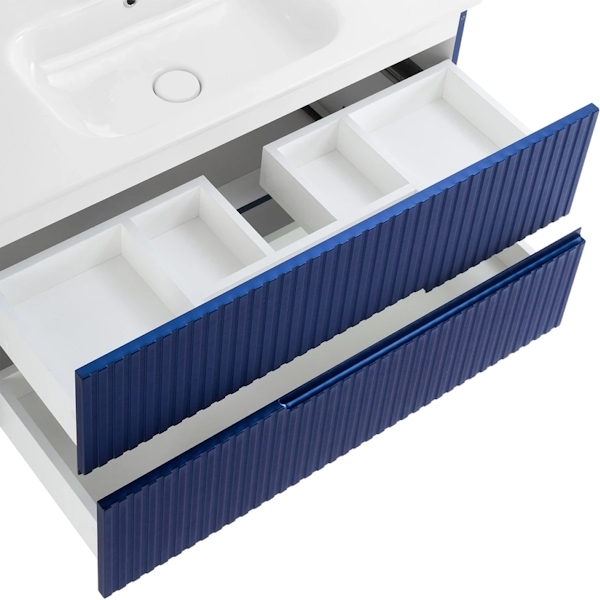 Тумба под раковину подвесная Cezares Duet 80 см sapfiro DUET-800-2C-SO-SPF-P (детальная фотография), моноблок