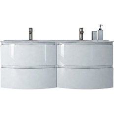 Тумба с раковиной подвесная Cezares Vague 138 см с двойной раковиной