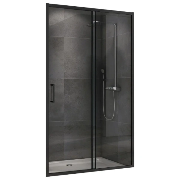 Душевая дверь в нишу Abber Schwarzer Diamant 140 см стекло прозрачное AG30140B5 (детальная фотография)