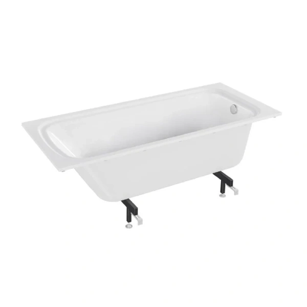Ванна из искусственного камня Jacob Delafon Elite E6D362RU-00, 170 х 75 см, с каркасом, слив-перелив в подарок, белая (детальная фотография), 170x75 см