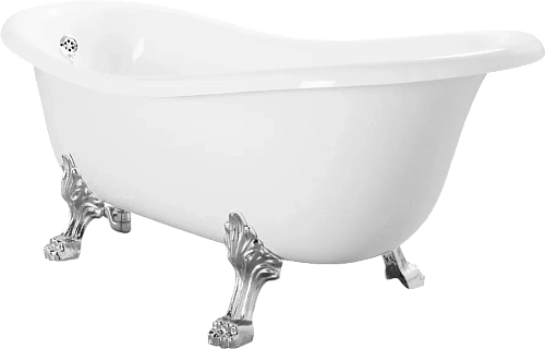 Ванна из искусственного камня Migliore Milady 185х82 см фурнитура хром - фото 2