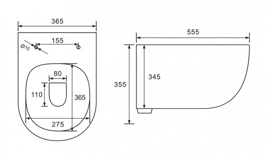 Унитаз подвесной Vincea Evo VT1-34 безободковый (детальная фотография), современные, hi-tech