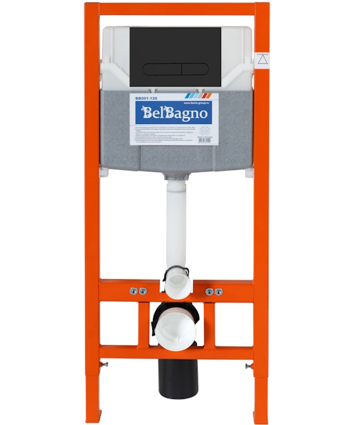 Инсталляция для унитаза BelBagno клавиша черный матовый Tocco Morbido BB002-80/BB007-PR-NERO.M (детальная фотография), для унитаза
