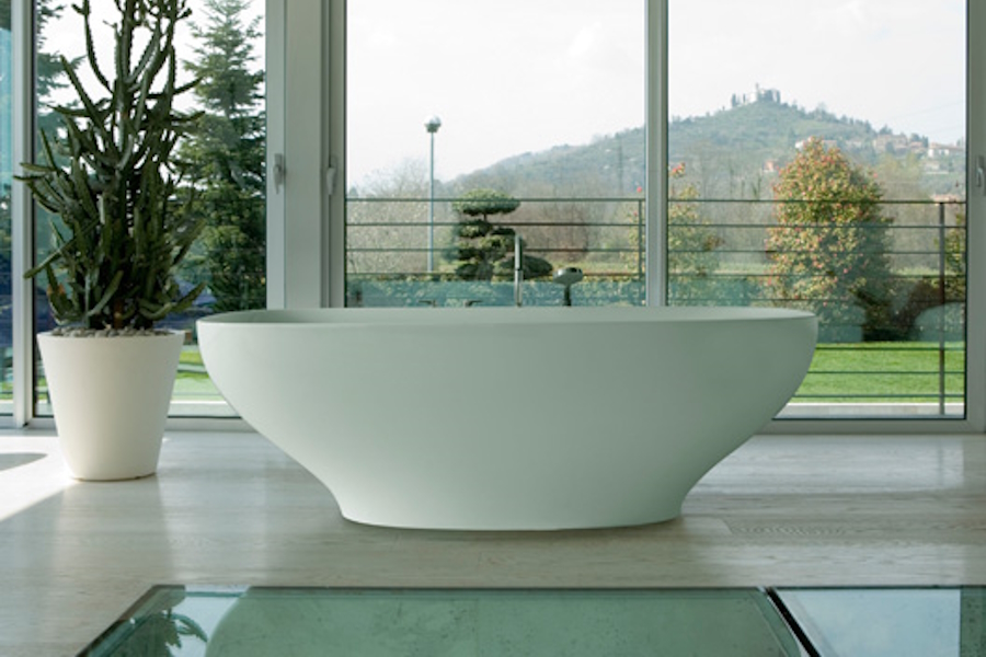 Ванна из камня Globo Genesis VAGE (детальная фотография), искусственный камень, литьевой мрамор