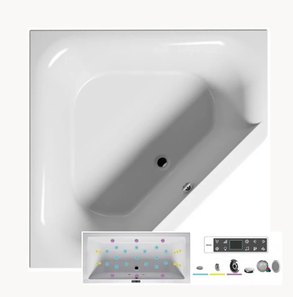 Ванна гидромассажная Riho Austin 145 x 145 см, BLISS BA1100500000000_BLISS (детальная фотография)