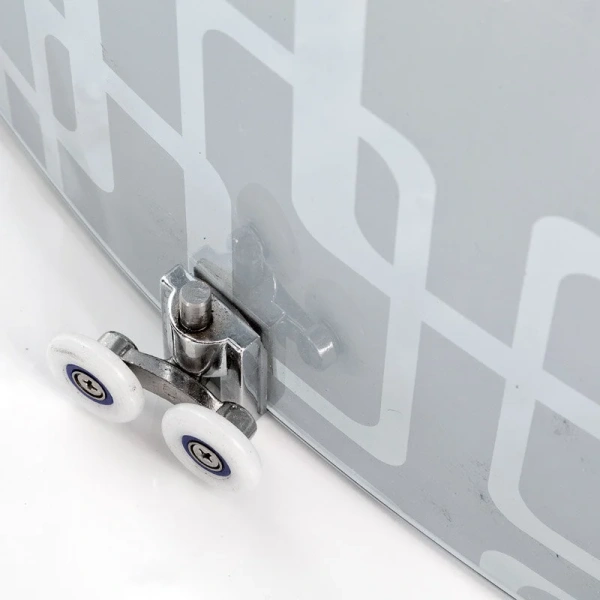 Душевая кабина Deto EM 100x100 см с крышей EM2710 (детальная фотография), стеклянные, матовые, узорчатые