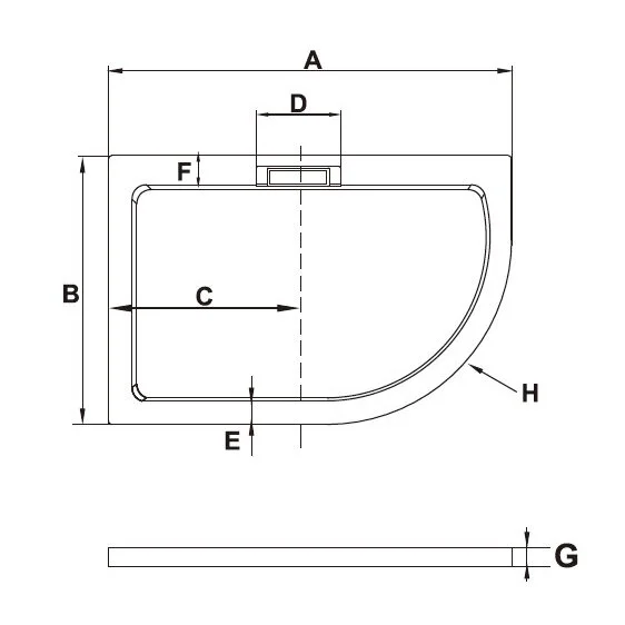Душевой поддон RGW GWS-41L 120х90 см асимметричный левосторонний 03150492-01L (детальная фотография), недорогие