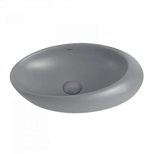 Раковина Abber Bequem 49 см серая матовая - фото 4