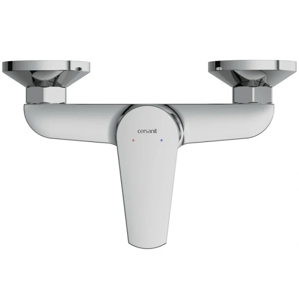 Смеситель для душа Cersanit Vero хром 63062 (детальная фотография), с 2 монтажными отверстиями