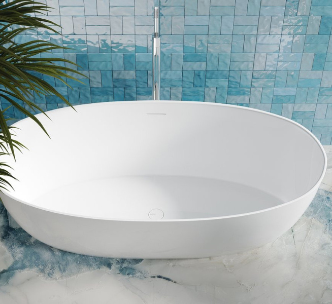 Ванна из искусственного камня Salini Alda 160x70 см покраска по RAL полностью 101924MF (детальная фотография), современныe, hi-tech