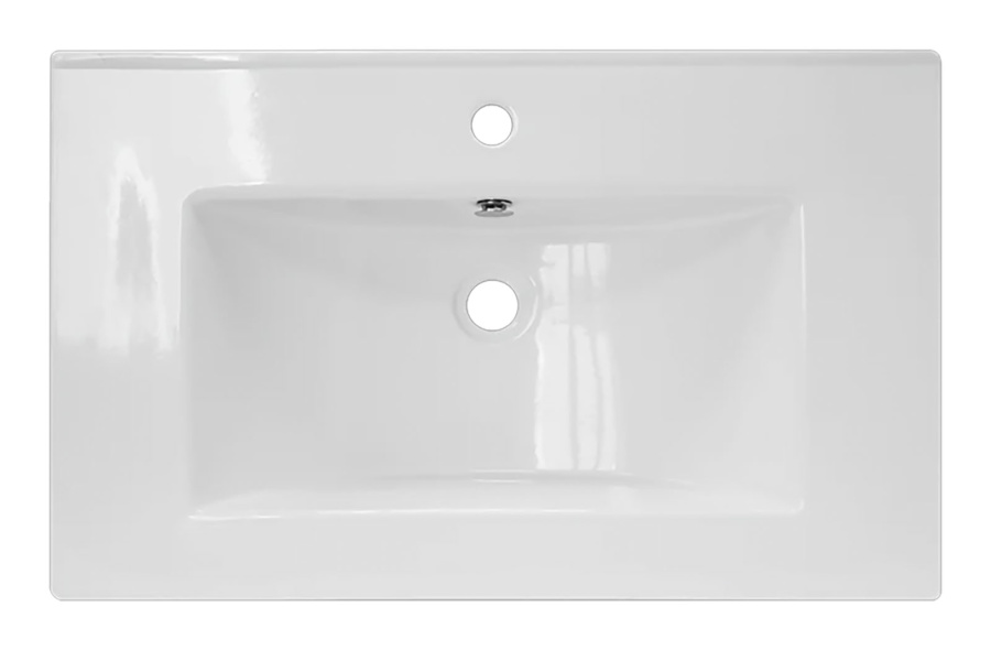 Раковина мебельная Misty Quadro 75 см белая QDR75SLWB01 (детальная фотография), в наличии