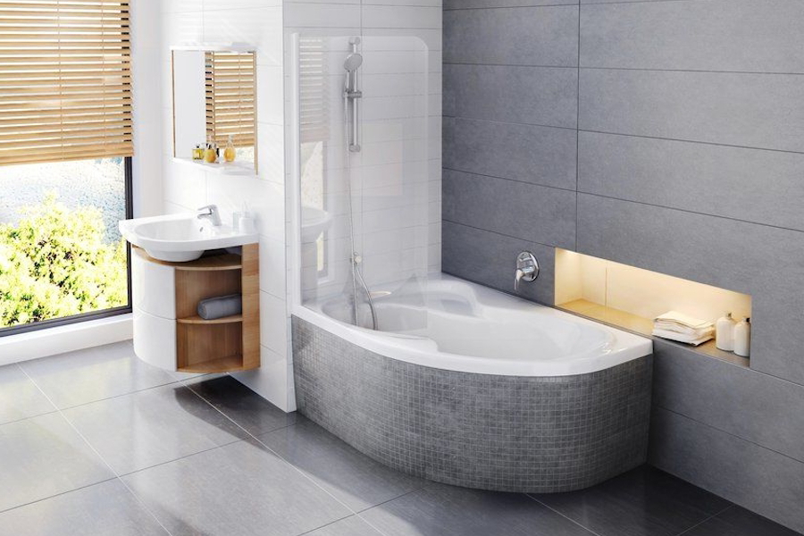 Ванна акриловая Ravak Rosa II 170х105 см белая, левая C221000000 (детальная фотография), современныe, hi-tech