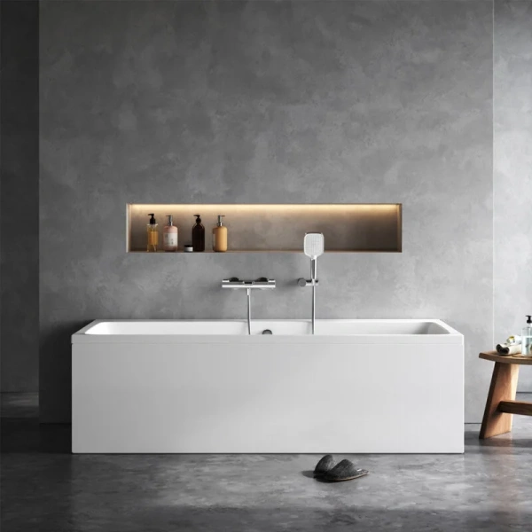 Ванна акриловая Am.Pm Func 180x80 белая W84A-180-080W-A (детальная фотография), 180x80 см