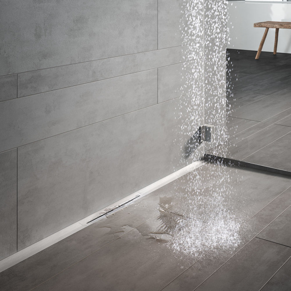 Душевой лоток Tece TECEdrainprofile 90 см хром 670910 (детальная фотография), с мокрым затвором