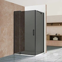 Душевой уголок Vincea Extra 90х90 см профиль черный стекло тонированное