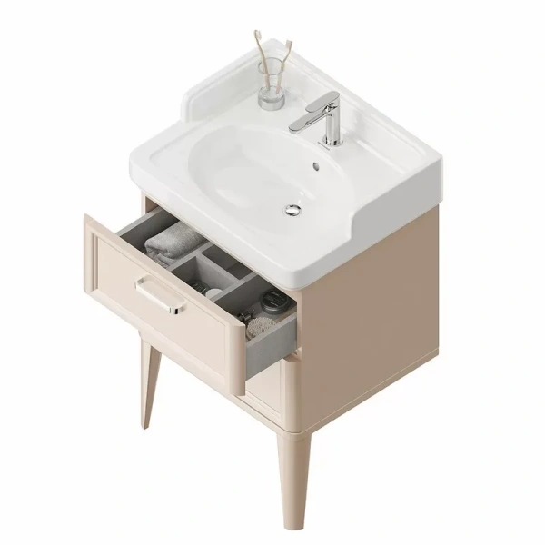 Тумба под раковину напольная Kerama Marazzi Pompei 60 см камео бежевый PO.M.60.2\CAM (детальная фотография), комплект (набор)