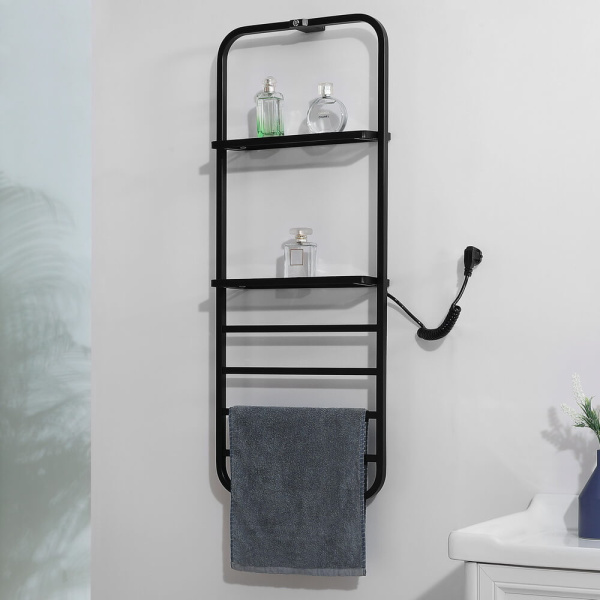 Полотенцесушитель электрический Black&White Moon 40x101 см черный матовый 337BN (детальная фотография), черный