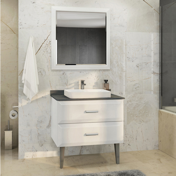 Тумба с раковиной напольная Comforty Империя 80 см столешница антрацит 00-00004025CF (детальная фотография), по запросу